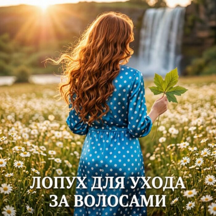 лопух для ухода за волосами