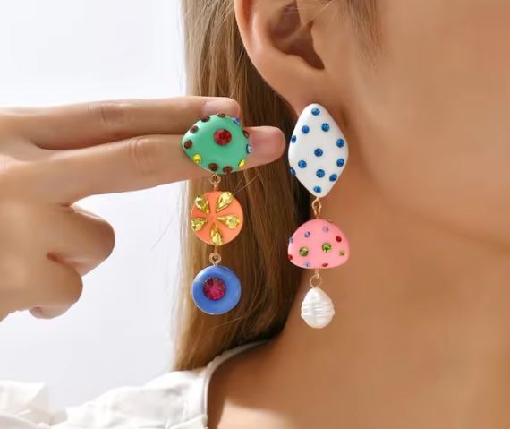 керамические украшения серьги